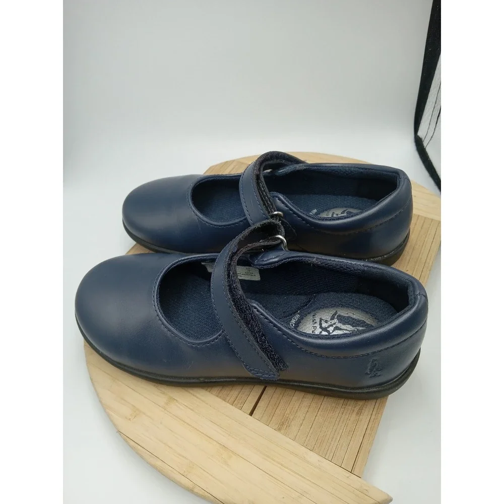 Hush Puppies Girl Shoes 12 Wide Lexi Navy Blue Leather School‎ or Formal